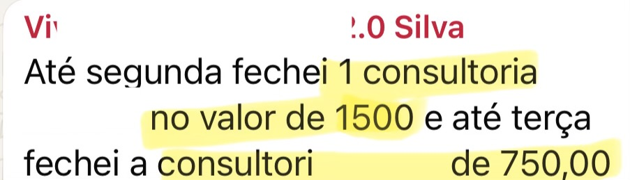 Aluna fechou consultoria de R$ 1.500 e outra de R$ 750